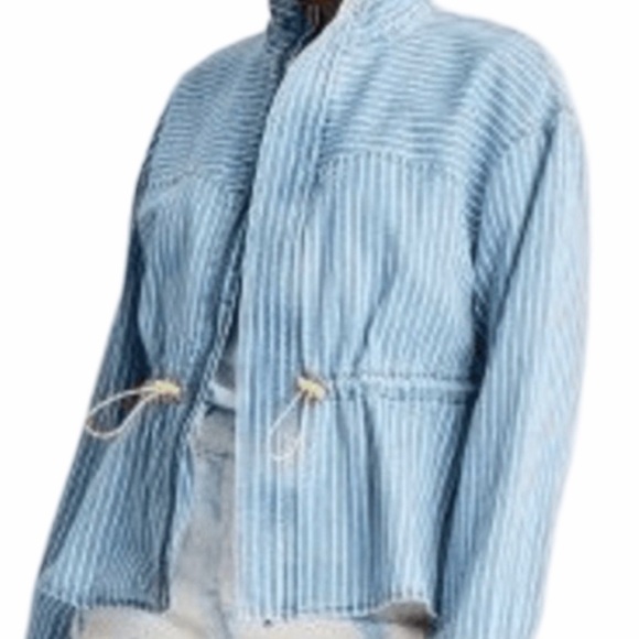 Future Collective | Striped Denim Drawstring Jacket - Picture 15 of 15